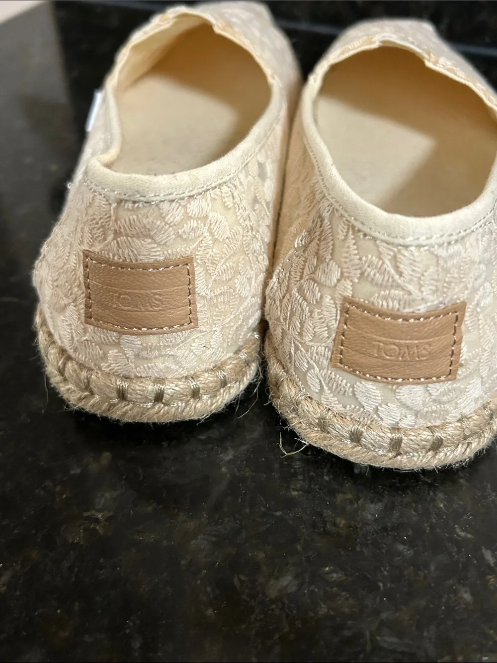 Toms Beige Lace Espadrilles